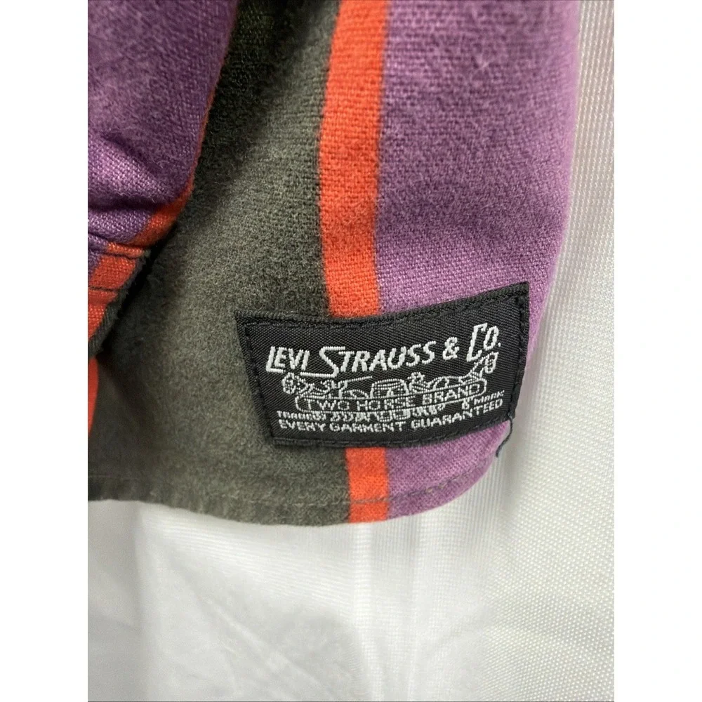 Levi's‎ Shirt Men's Medium Striped Two Horse Brand Button Down Pocket Vintage